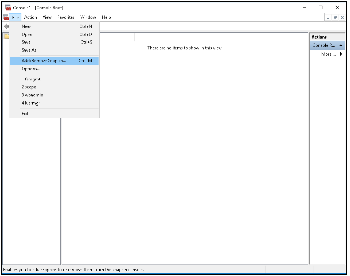Add Remove Snap-in